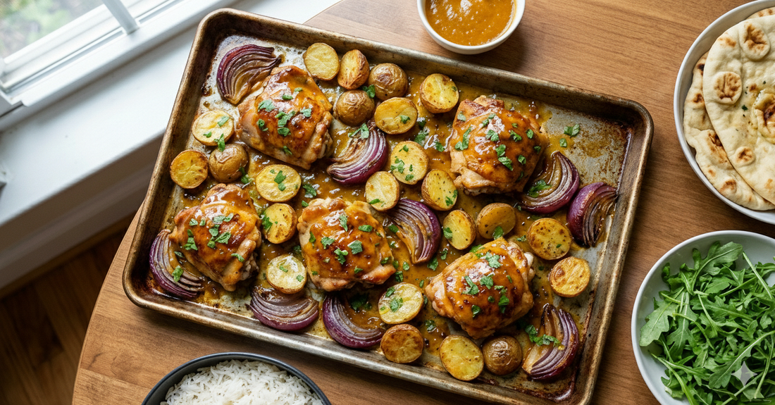 Sheet-Pan Mango Chicken & Potatoes